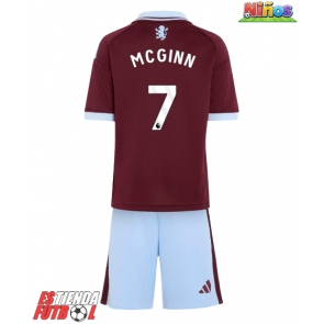 Aston Villa John McGinn #7 Primera Equipación Niños 2026-27 Manga Corta (+ Pantalones cortos)